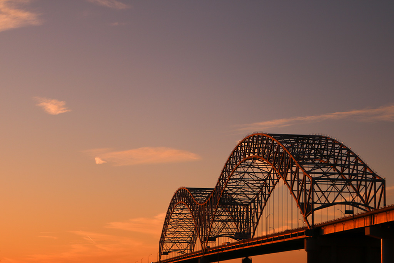 The Hernando De Soto Bridge (I-40); this is the least edited picture in this group, believe it or not; ISO 100, 55 mm, f/5.6, 1/800